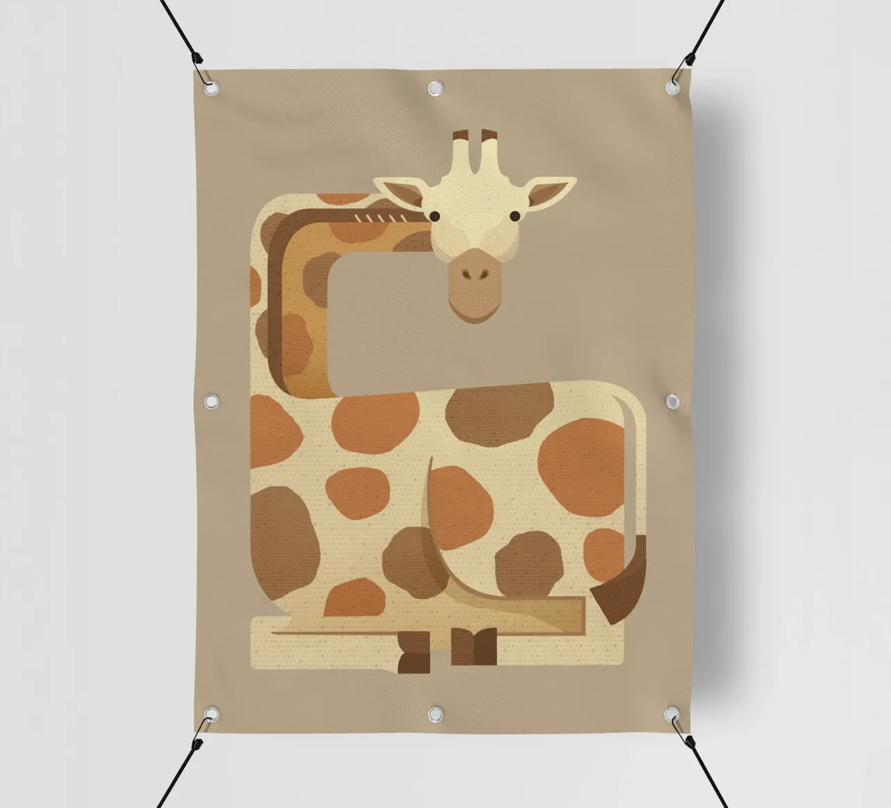 Whimsy Giraffe telo in pvc da The Printed Sparrow
