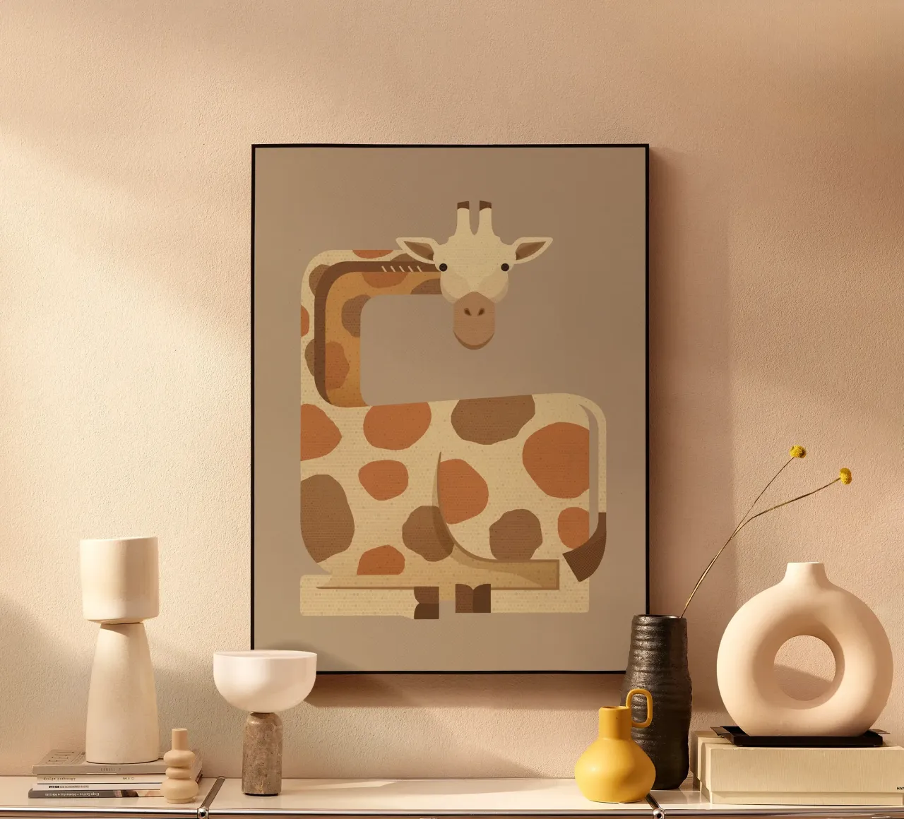 Whimsy Giraffe plexiglass da The Printed Sparrow