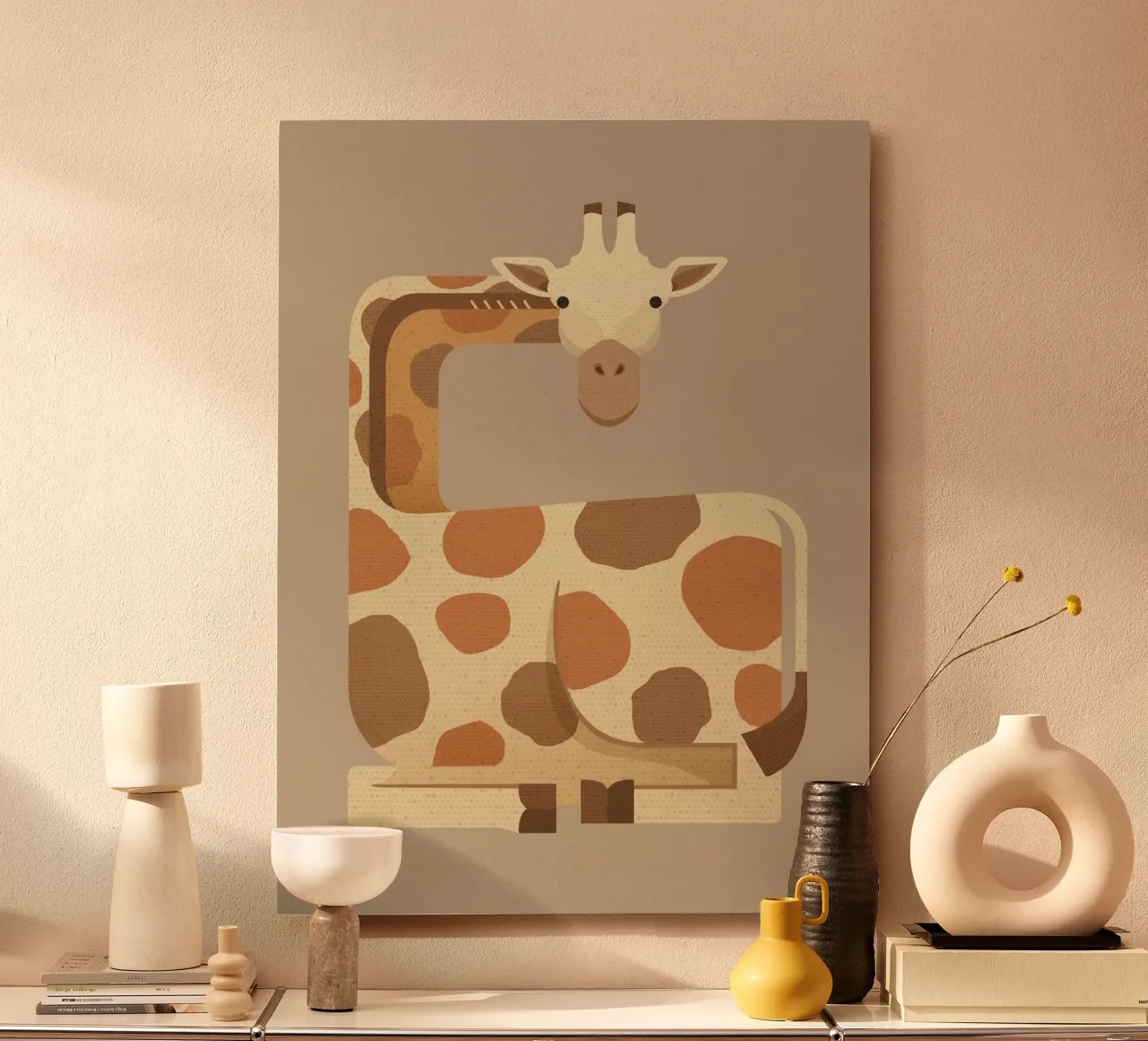 Whimsy Giraffe forex plate by The Printed Sparrow