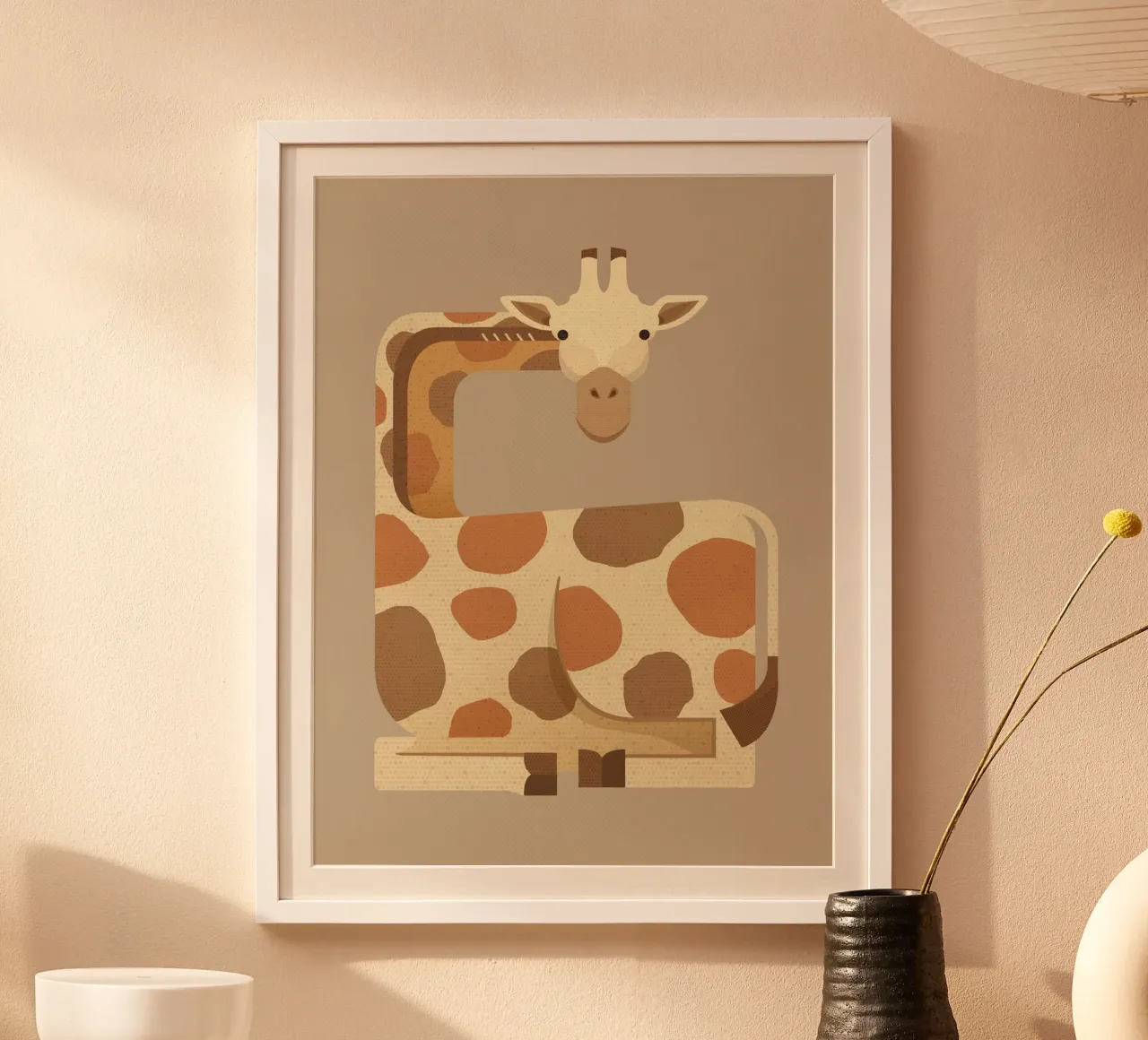 Whimsy Giraffe poster da The Printed Sparrow