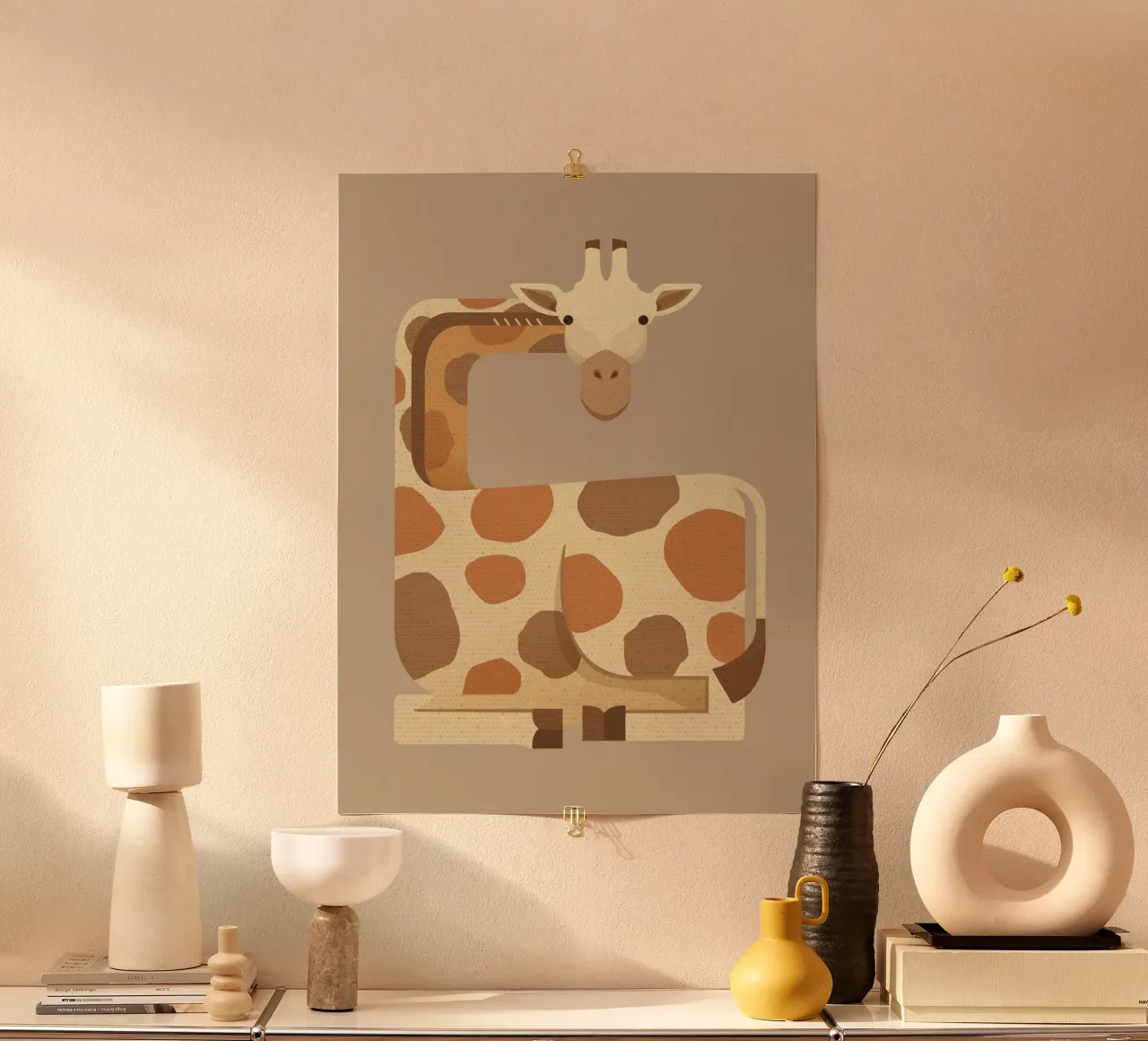 Whimsy Giraffe poster da The Printed Sparrow