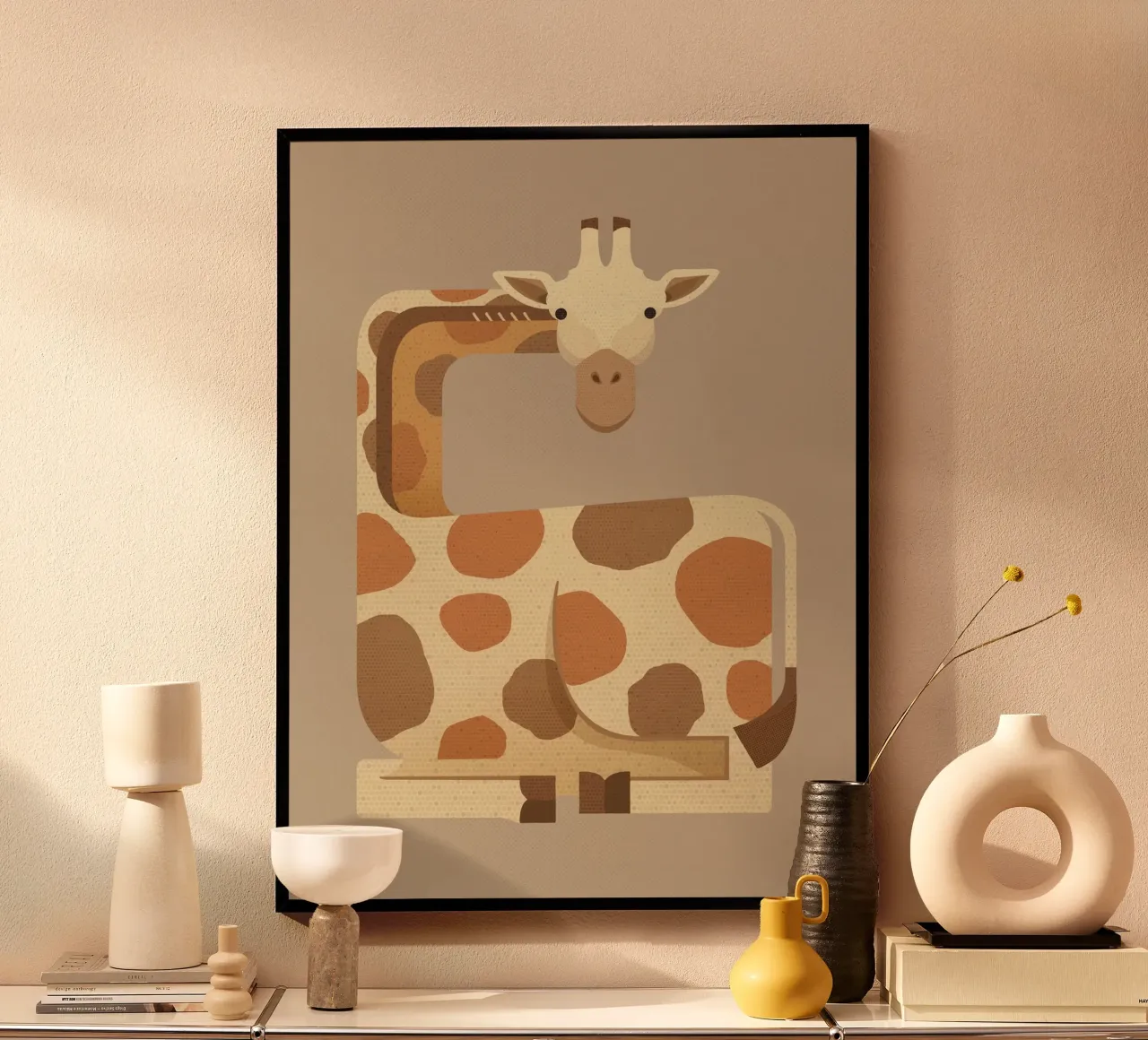 Whimsy Giraffe poster da The Printed Sparrow