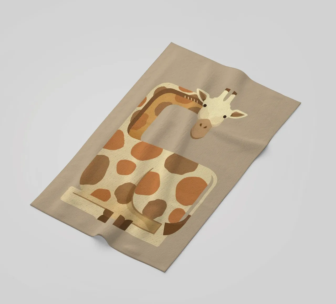 Whimsy Giraffe beach towel by The Printed Sparrow