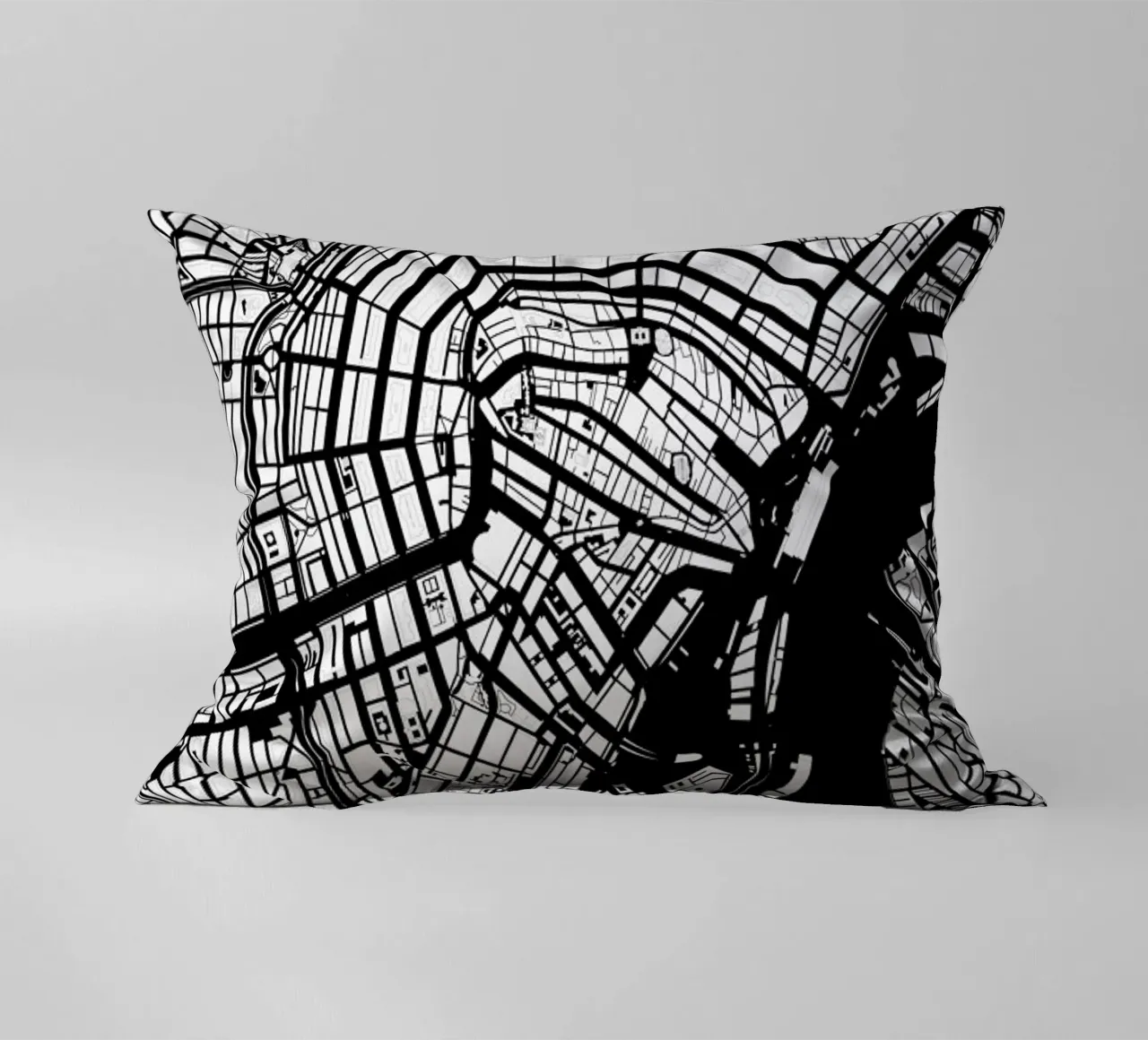 Amsterdam Black And White cuscino da Planos Urbanos