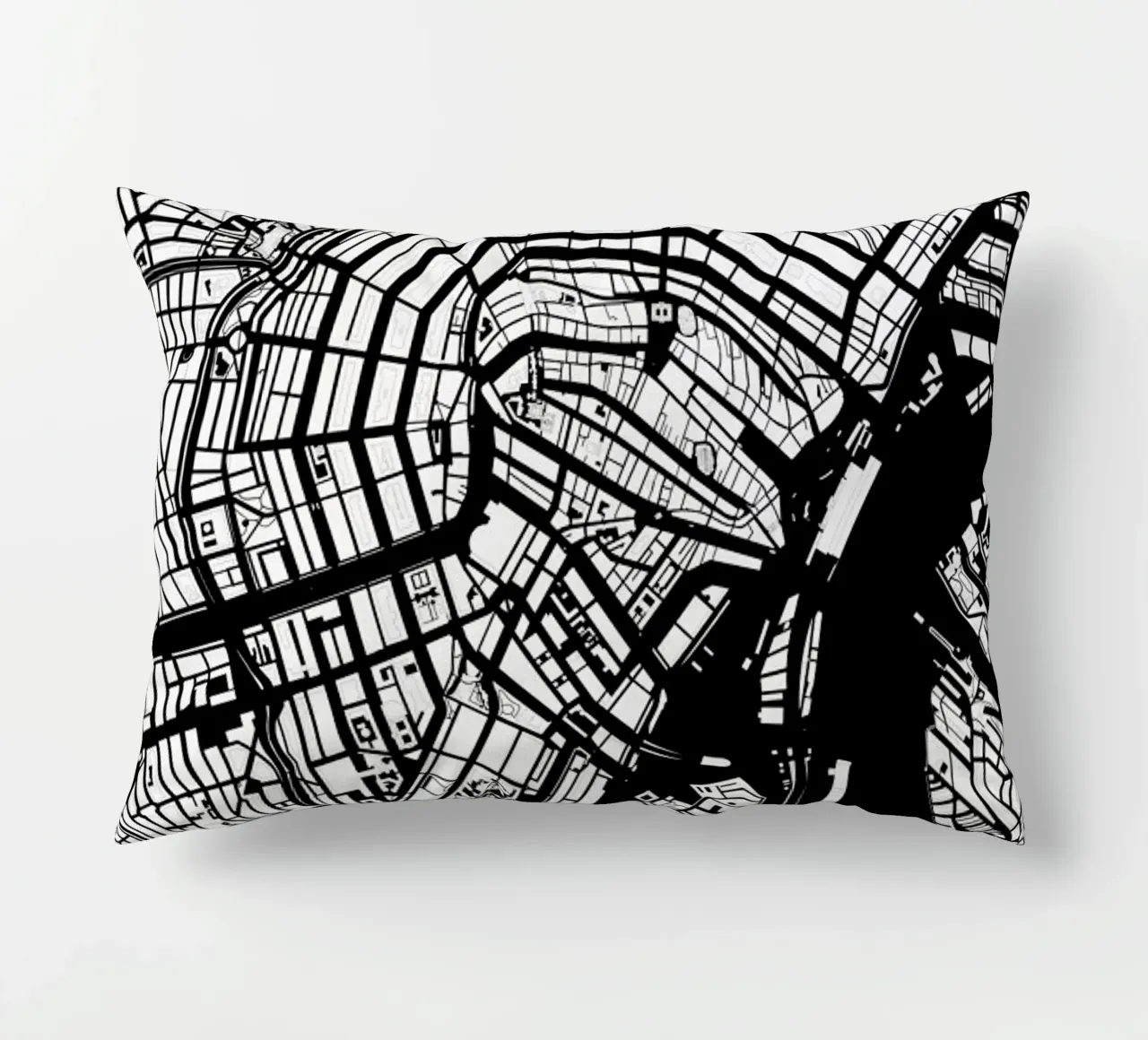 Amsterdam Black And White cuscino da Planos Urbanos