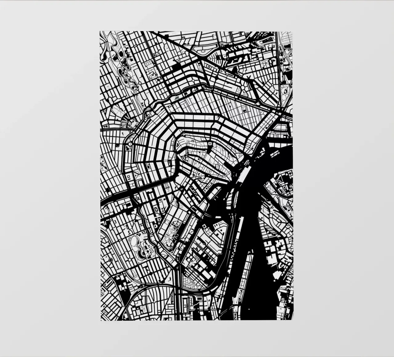 Amsterdam Black And White telo in pvc da Planos Urbanos