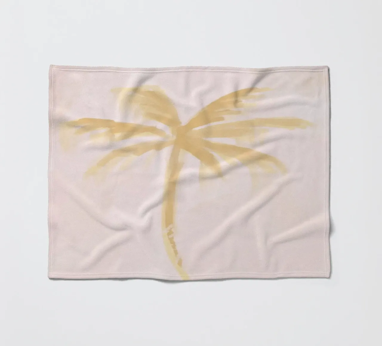 Rosa pastello Boho Coastal Island Coconut Palm Tree astratto coperta in pile da This Wild Soul - Illustration