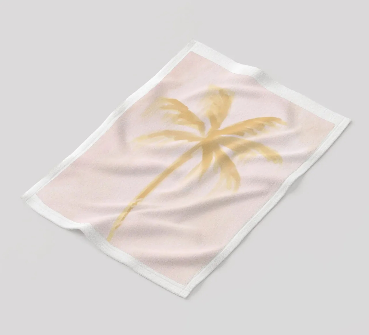 Rosa pastello Boho Coastal Island Coconut Palm Tree astratto coperta in pile da This Wild Soul - Illustration