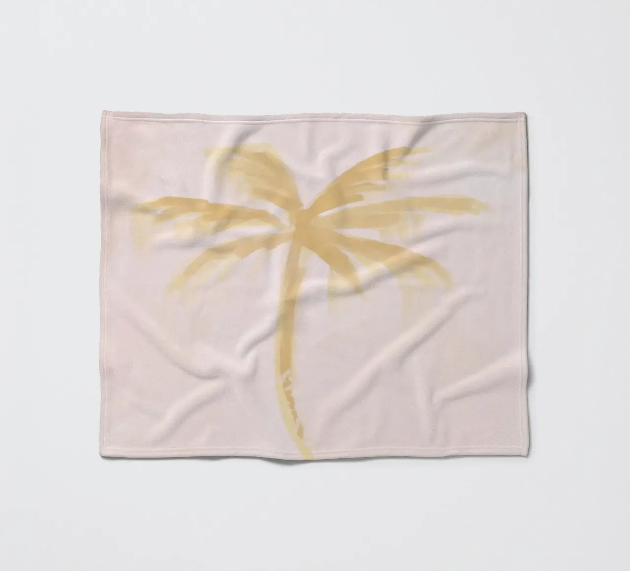 Rosa pastello Boho Coastal Island Coconut Palm Tree astratto coperta in pile da This Wild Soul - Illustration