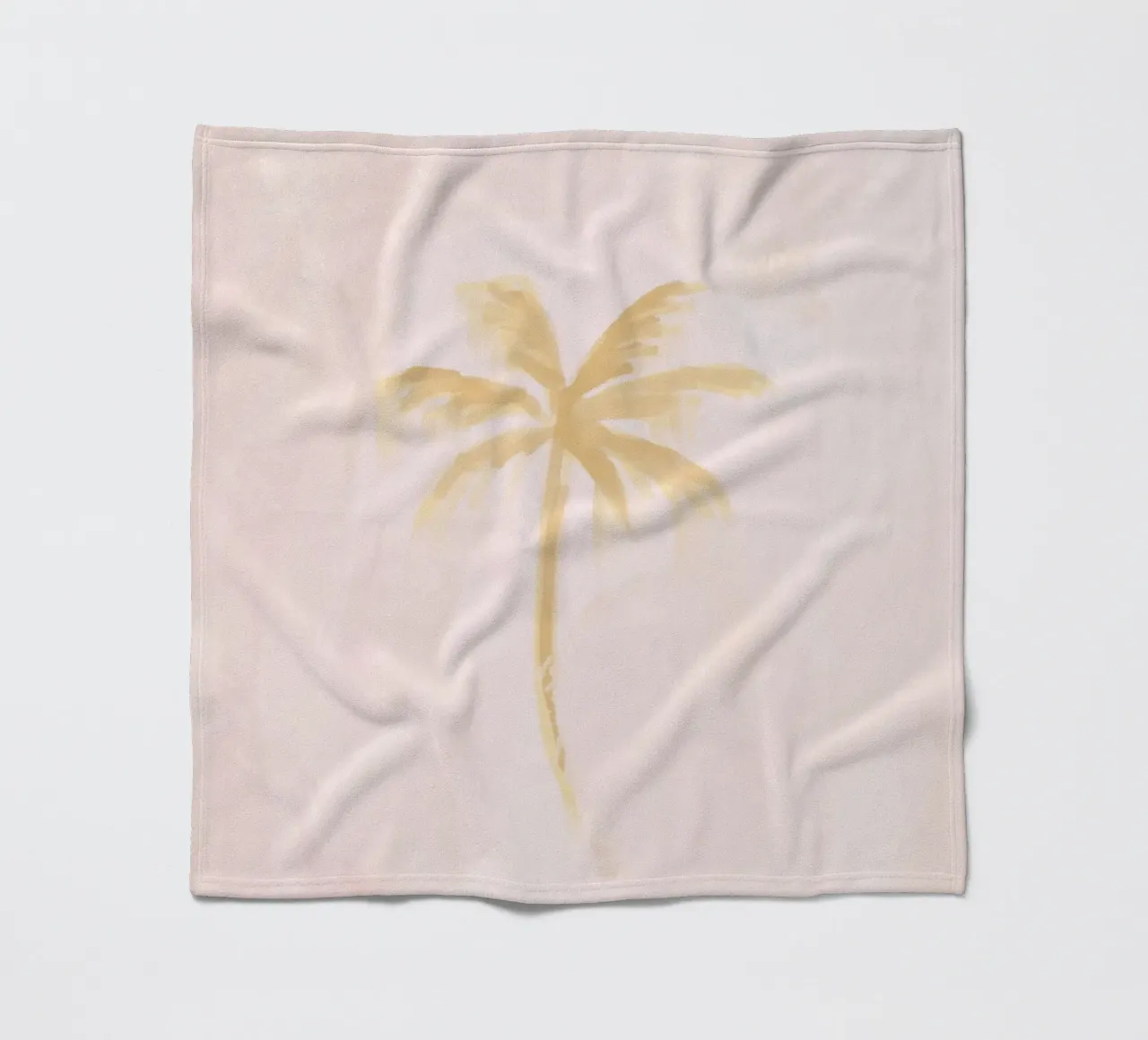 Rosa pastello Boho Coastal Island Coconut Palm Tree astratto coperta in pile da This Wild Soul - Illustration