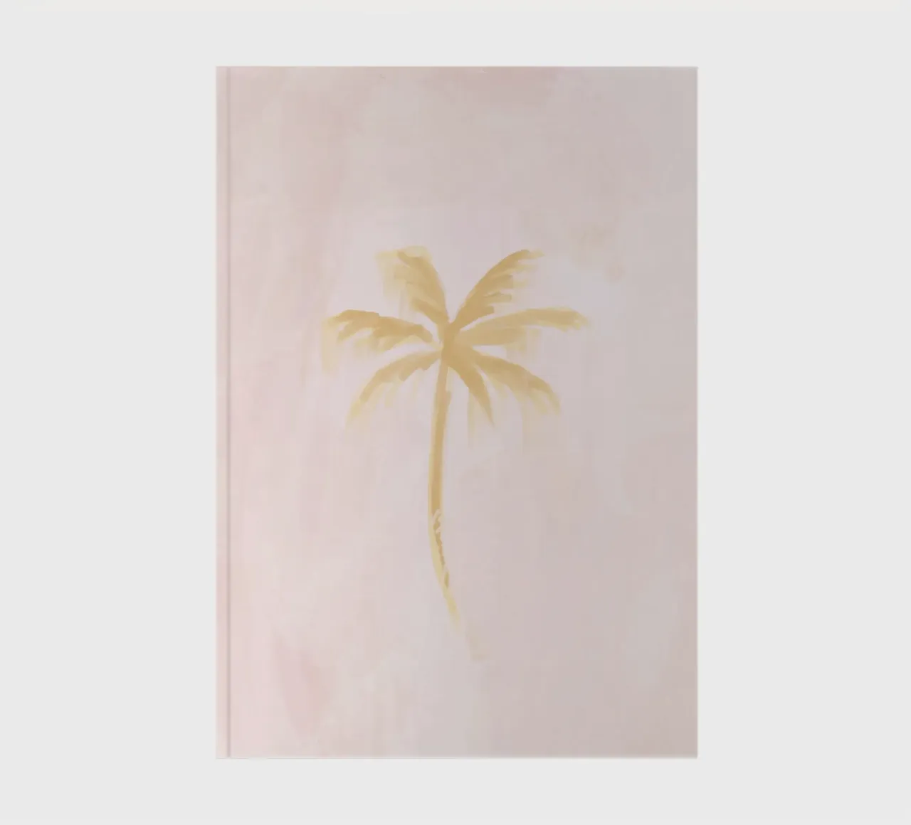 Pastel Pink Boho Coastal Island Coconut Palm Tree abstract notebook by This Wild Soul - Illustration