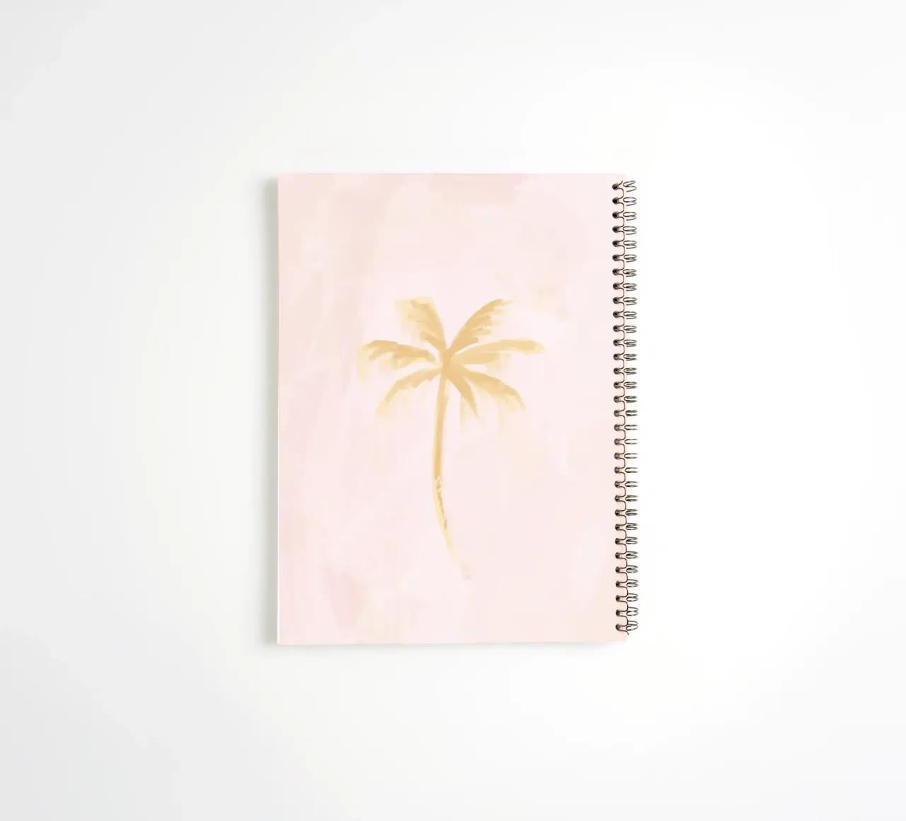 Pastel Pink Boho Coastal Island Coconut Palm Tree abstract spiral notebook by This Wild Soul - Illustration
