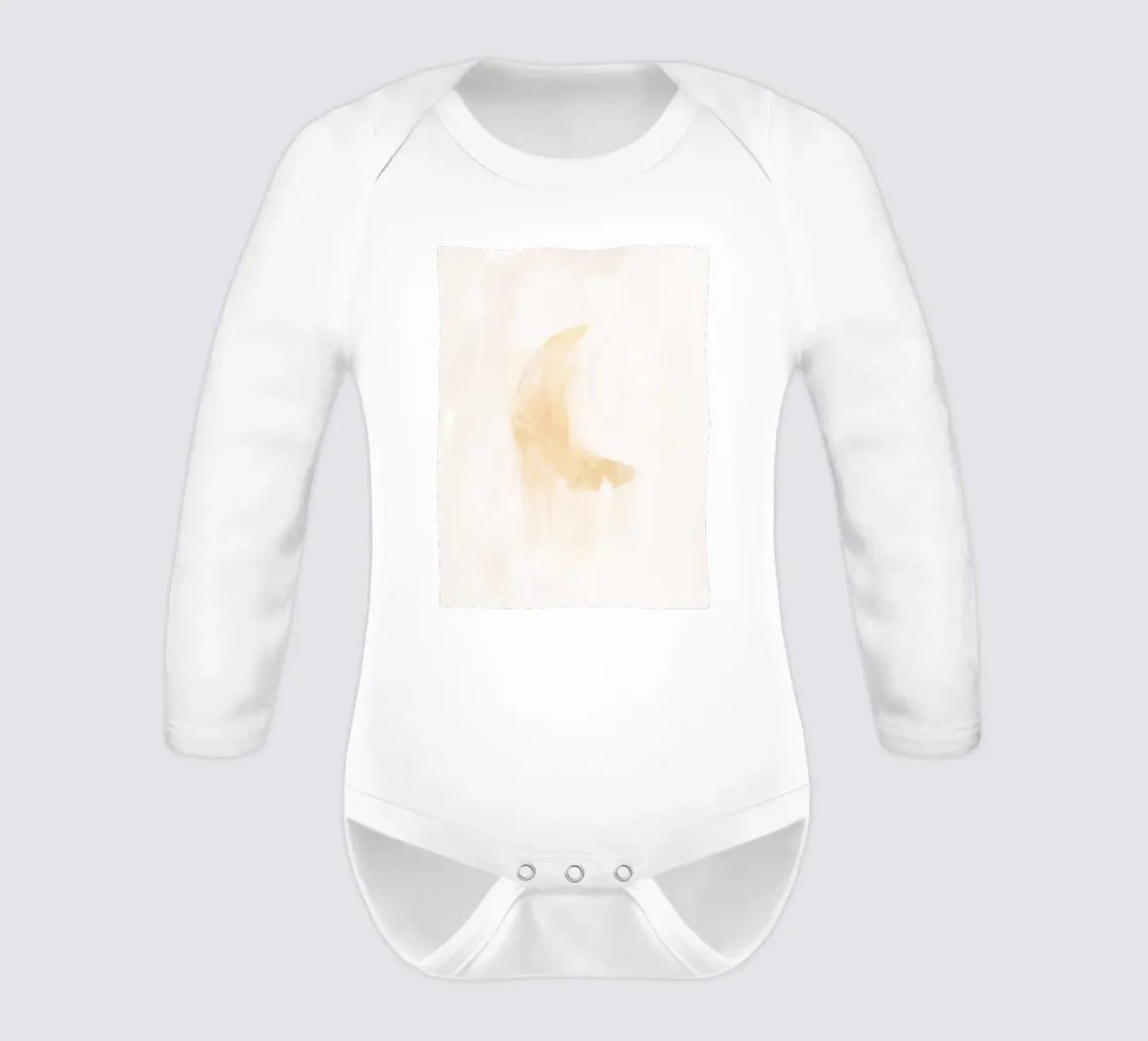 Dreamy Boho Coastal Abstract Crescent Moon White Painting long-sleeve baby romper by This Wild Soul - Illustration
