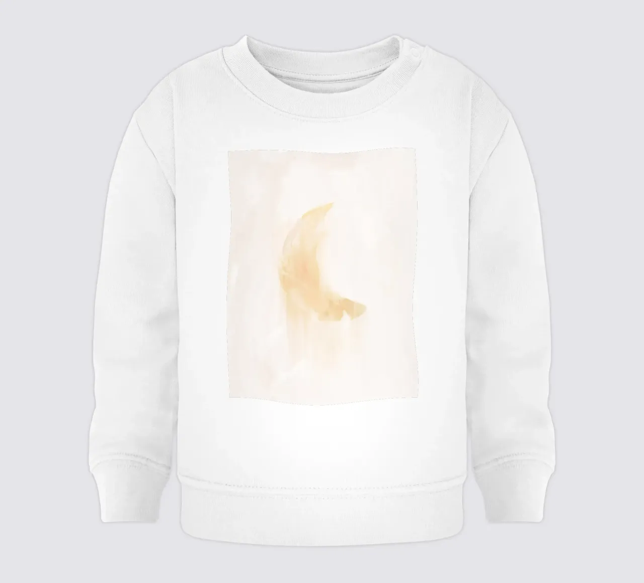 Dreamy Boho Coastal Abstract Crescent Moon White Painting baby sweatshirt by This Wild Soul - Illustration
