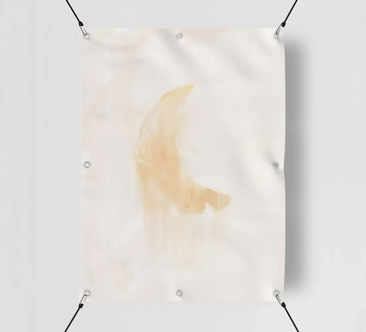 Dromerig Boho Kust Abstract Halve Maan Wit Schilderij pvc-zeil van This Wild Soul - Illustration