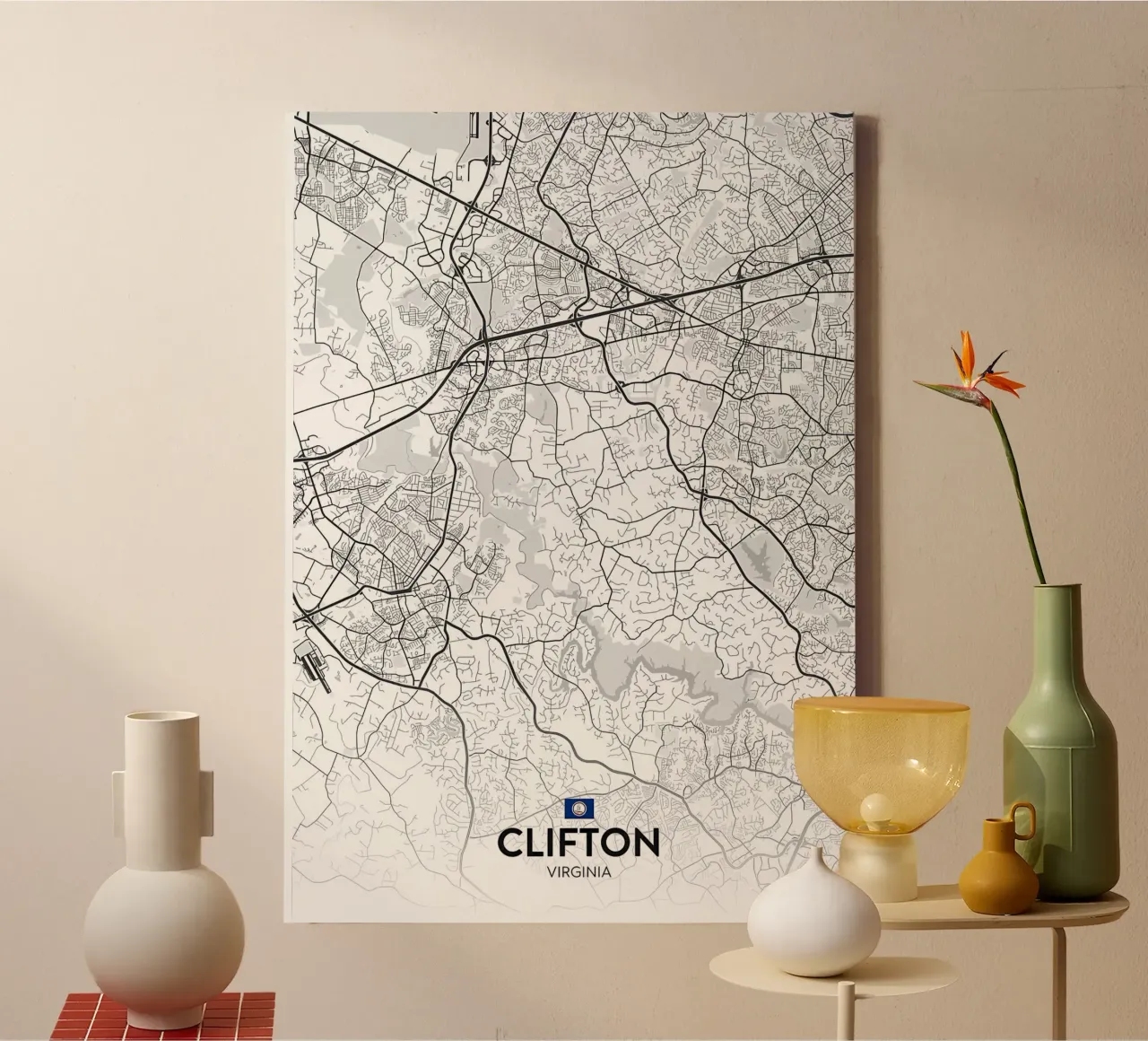 Clifton VA tela con Cornice a cassetta da Jacob W MICKELSON