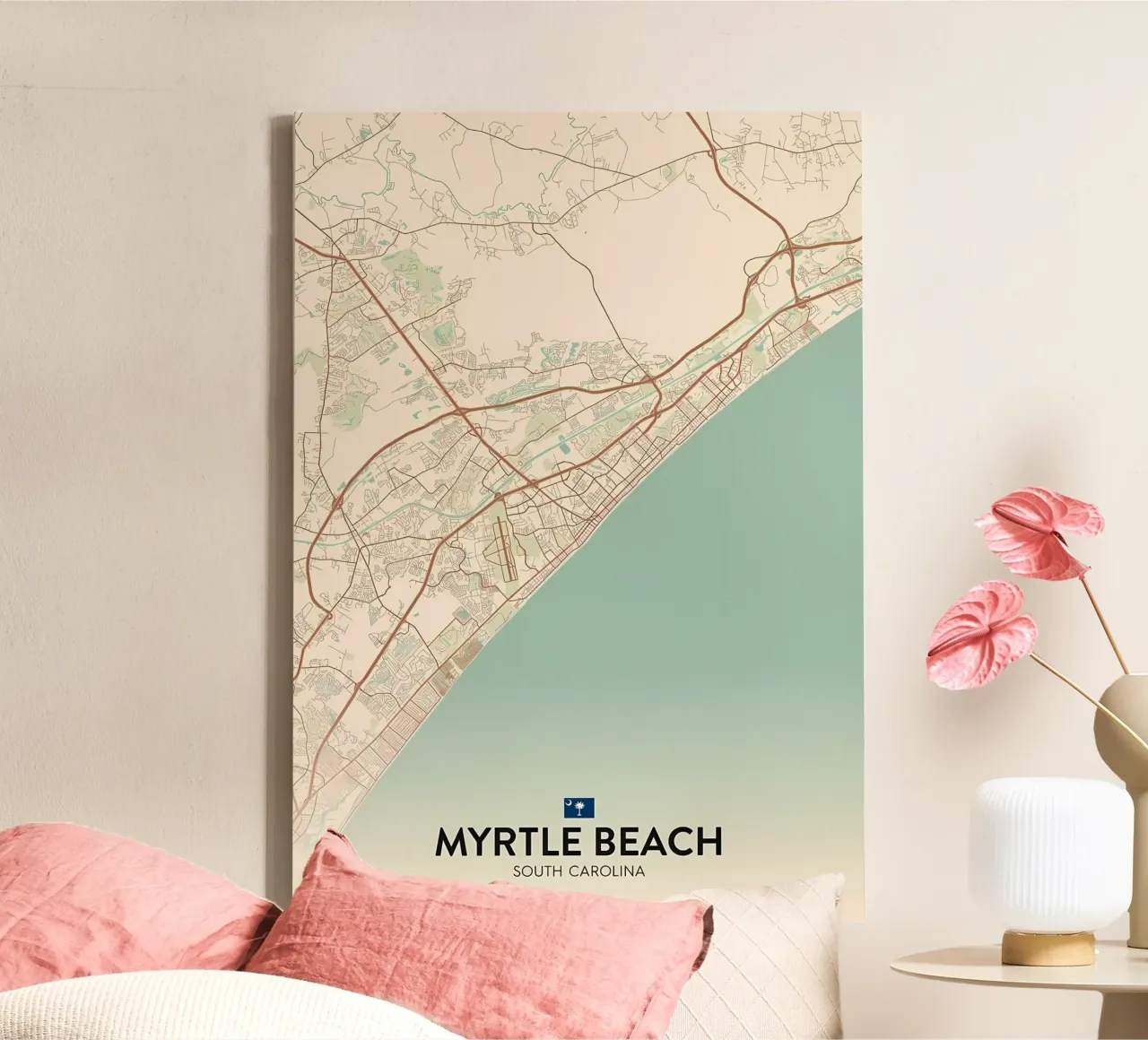 Myrtle Beach SC tela con Cornice a cassetta da Jacob W MICKELSON