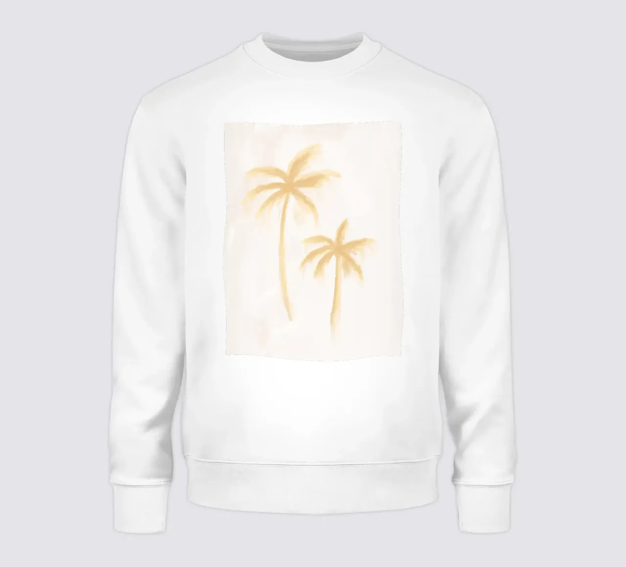 Isola sognante Boho Bianco Pastello Costiero Palme di cocco felpa da This Wild Soul - Illustration