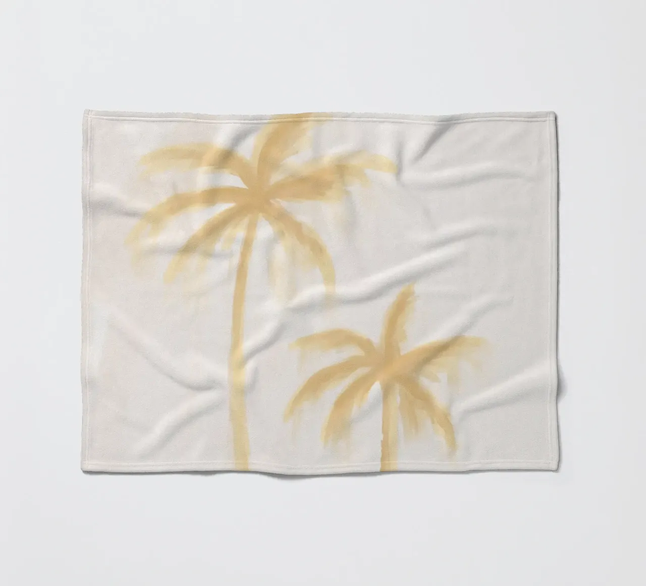 Isola sognante Boho Bianco Pastello Costiero Palme di cocco coperta in pile da This Wild Soul - Illustration