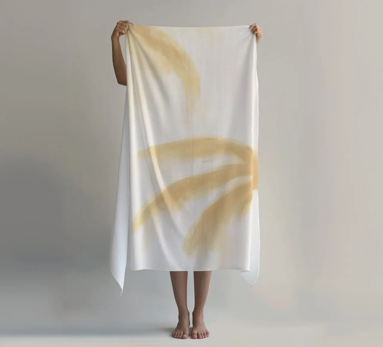 Dromerig eiland boho wit pastel kust kokospalmbomen strandhanddoek van This Wild Soul - Illustration