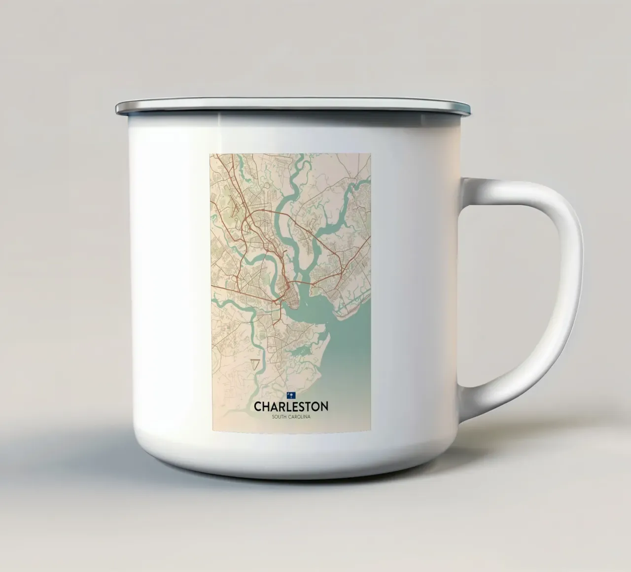 Charleston SC tazza in smalto da Jacob W MICKELSON