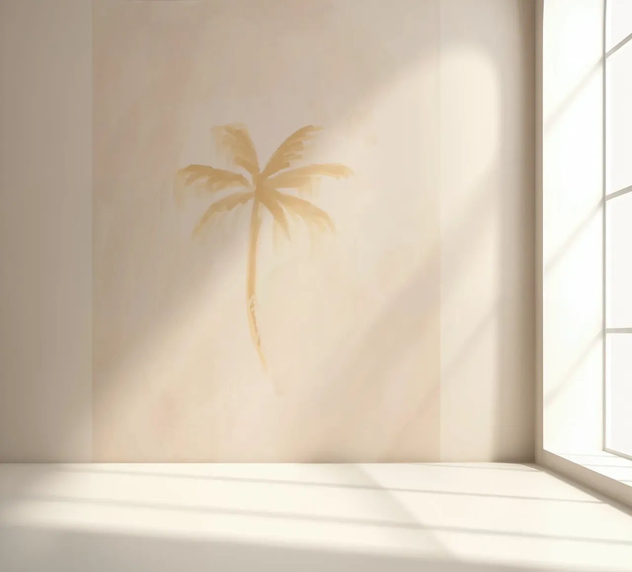 Dreamy Coastal Boho Abstract Coconut Palm Tree Island Vibes papel para pared de This Wild Soul - Illustration