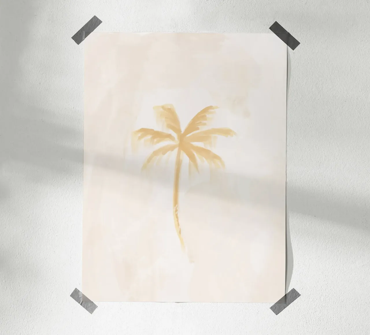 Dreamy Coastal Boho Abstract Coconut Palm Tree Island Vibes carta hahnemühle da This Wild Soul - Illustration