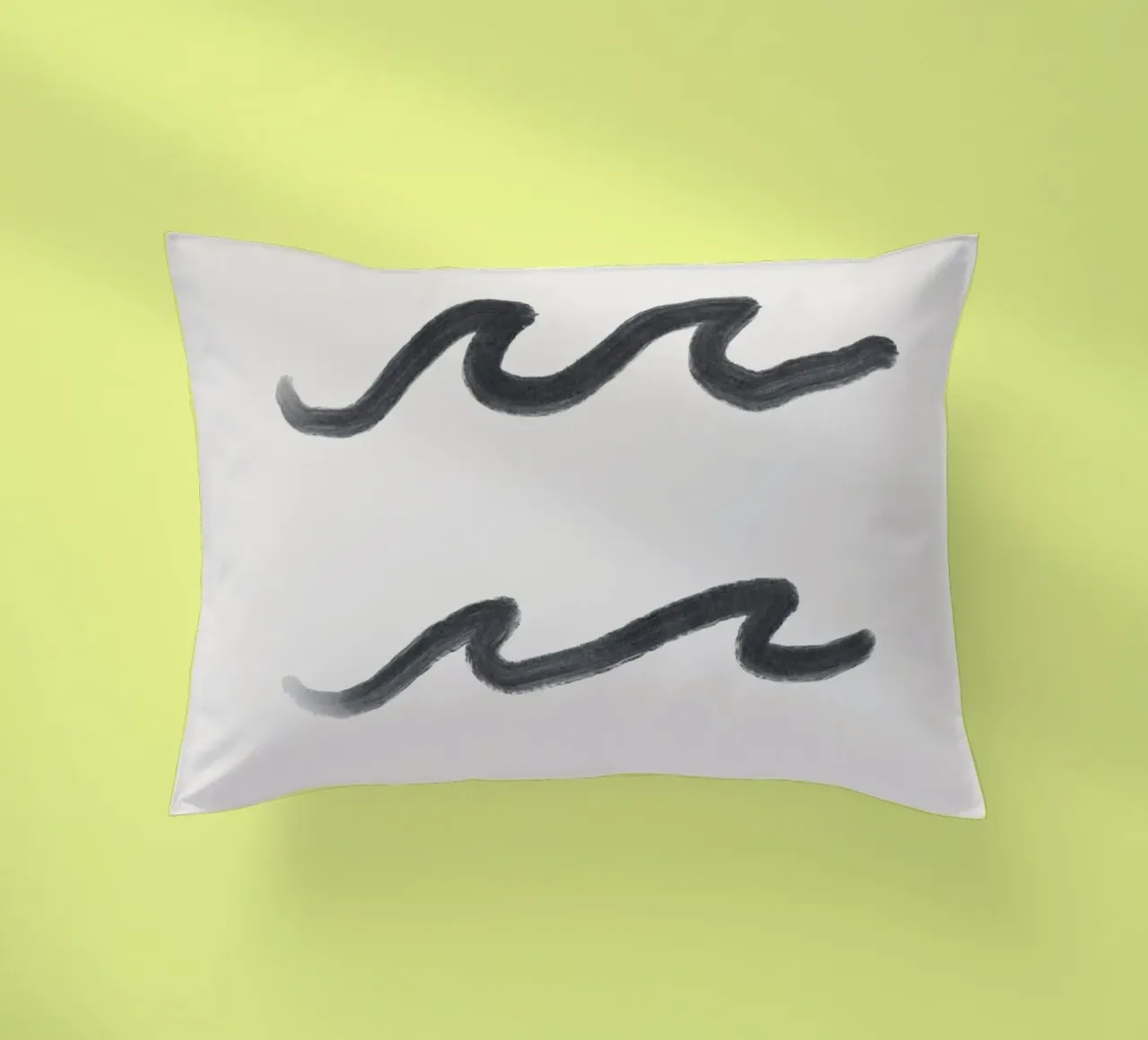Linea organica minimalista Boho Surf Waves bianco nero cuscino da This Wild Soul - Illustration