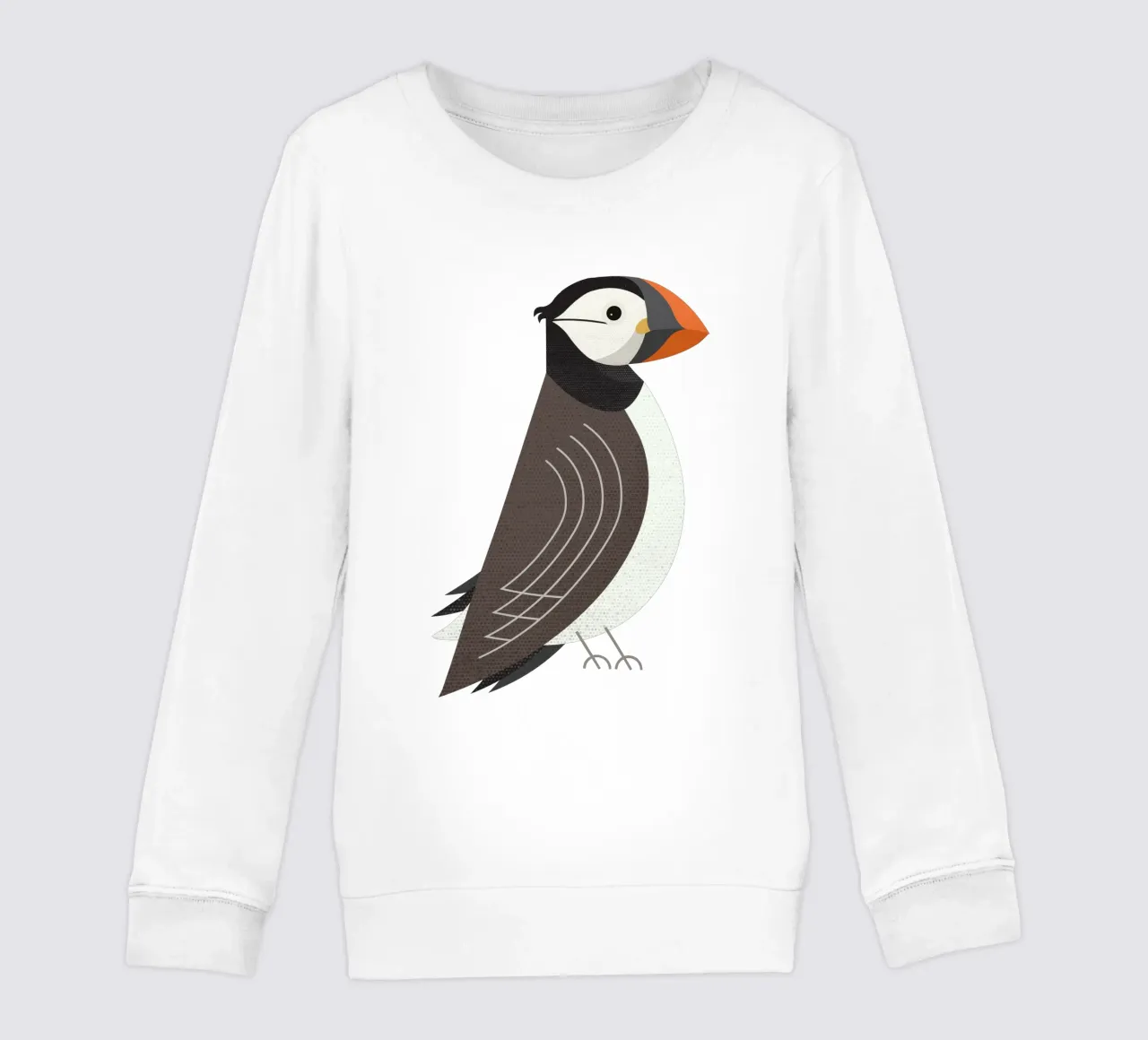 Whimsy Atlantic Puffin sweat enfant de The Printed Sparrow