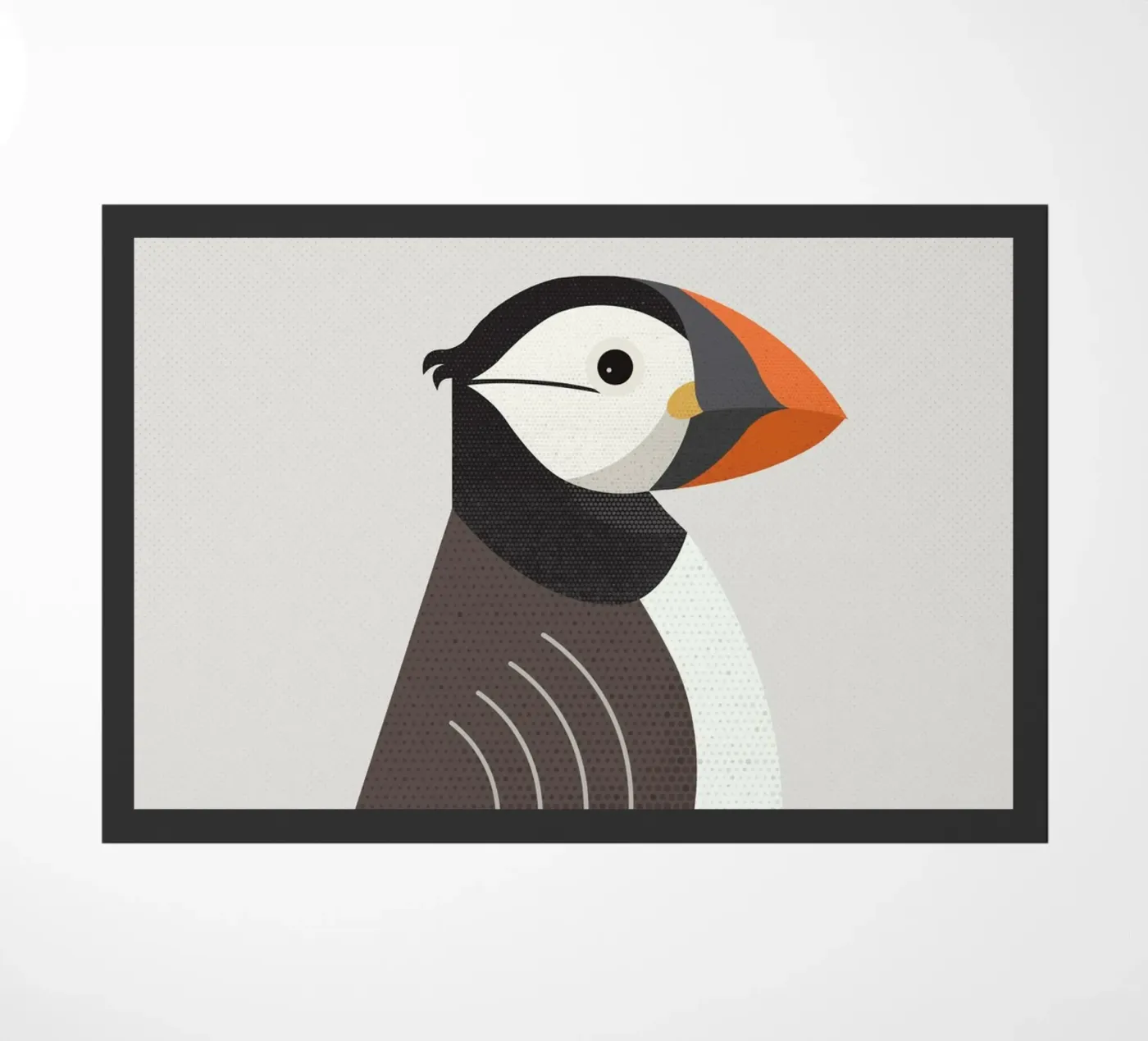 Whimsy Atlantic Puffin doormat by The Printed Sparrow