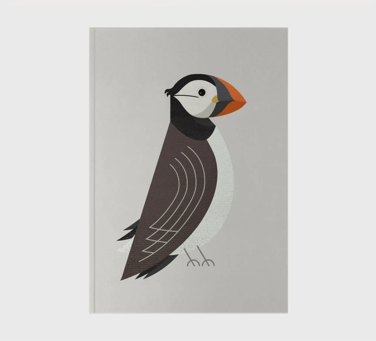 Whimsy Atlantic Puffin notebook by The Printed Sparrow