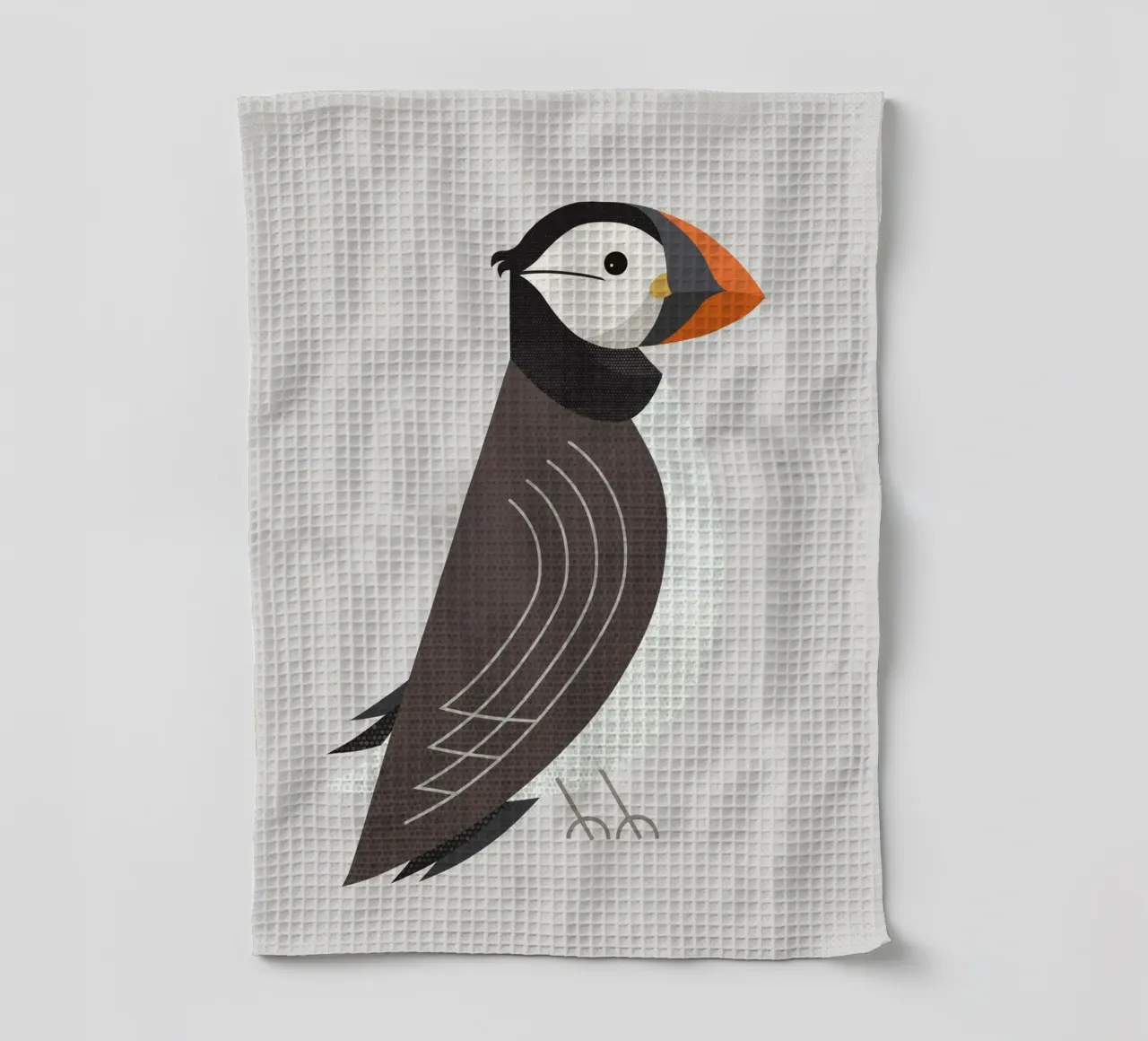Whimsy Atlantic Puffin torchon de The Printed Sparrow