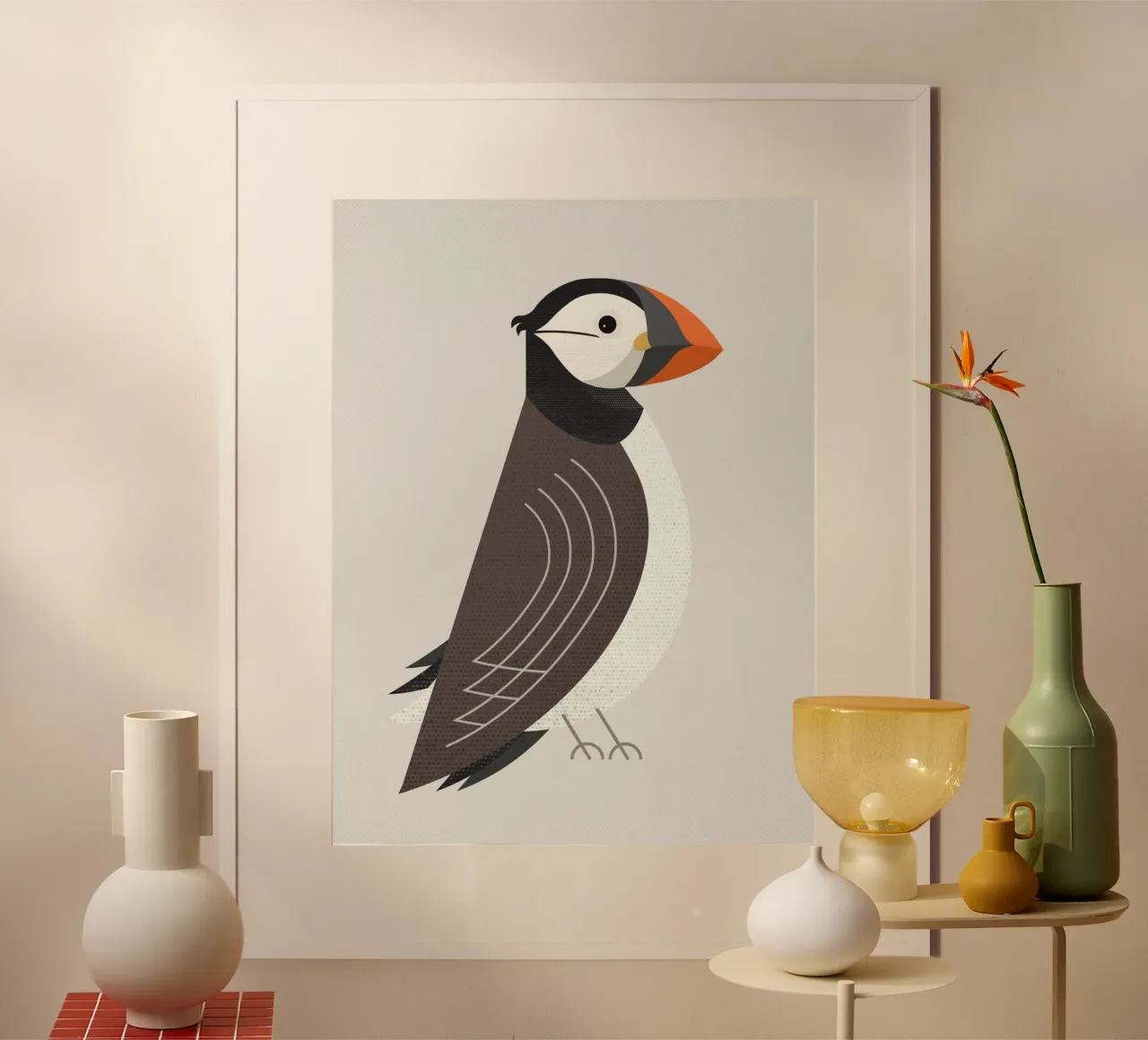 Launenhafter Papageientaucher Hahnemühle von The Printed Sparrow