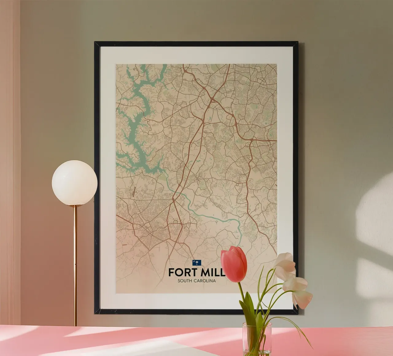 Fort Mill SC poster con telaio in plastica da Jacob W MICKELSON