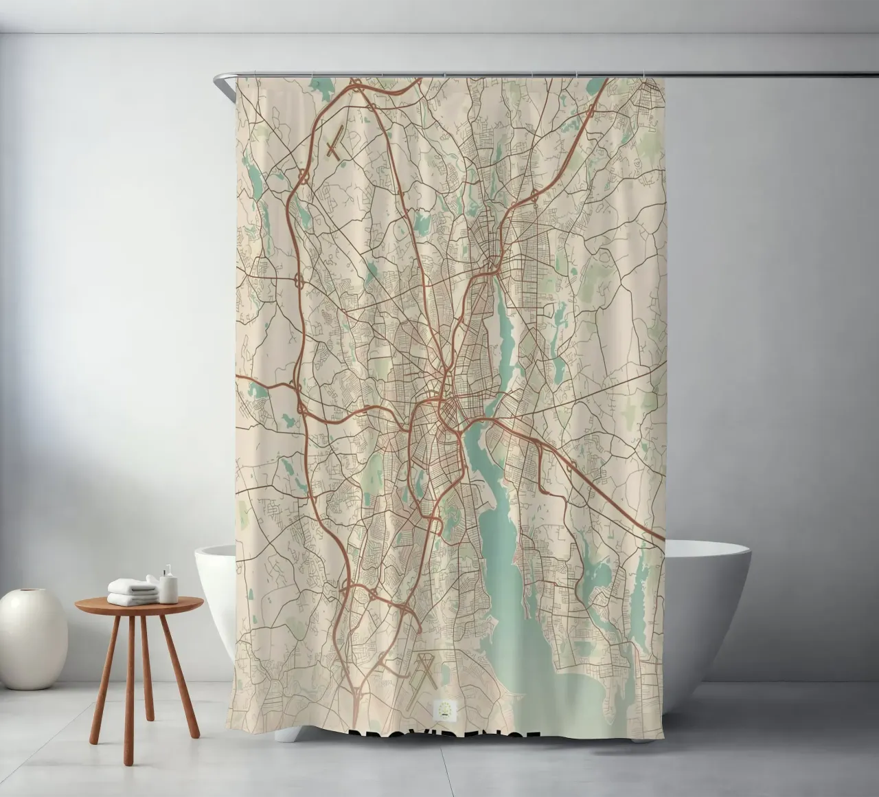 Providence RI shower curtain by Jacob W MICKELSON