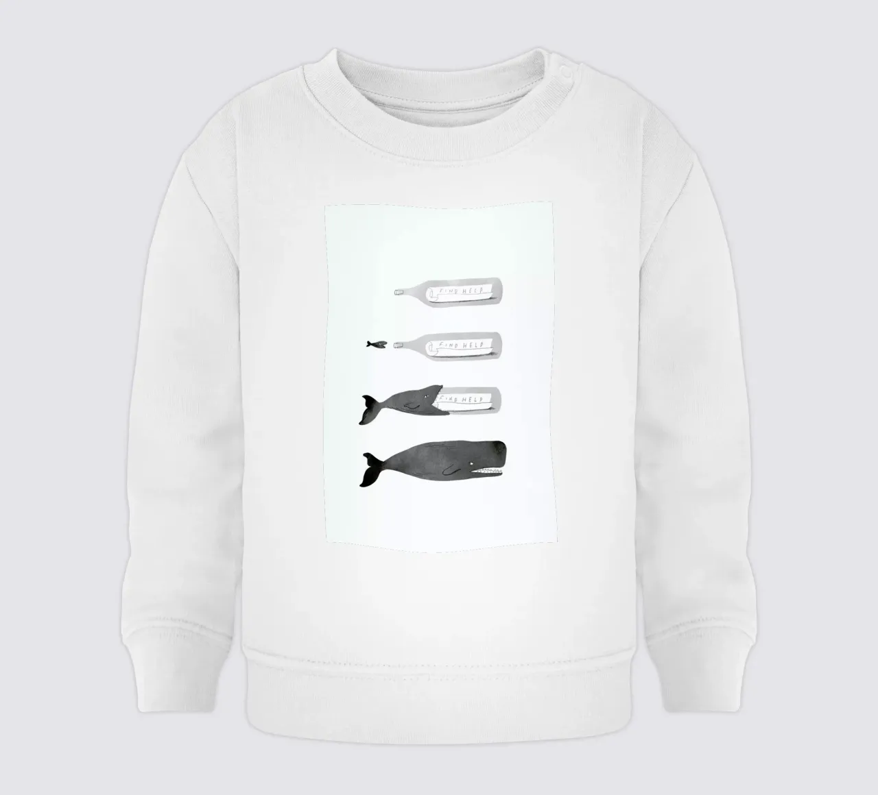 Message In A Bottle baby sweatshirt by Jacques Maes