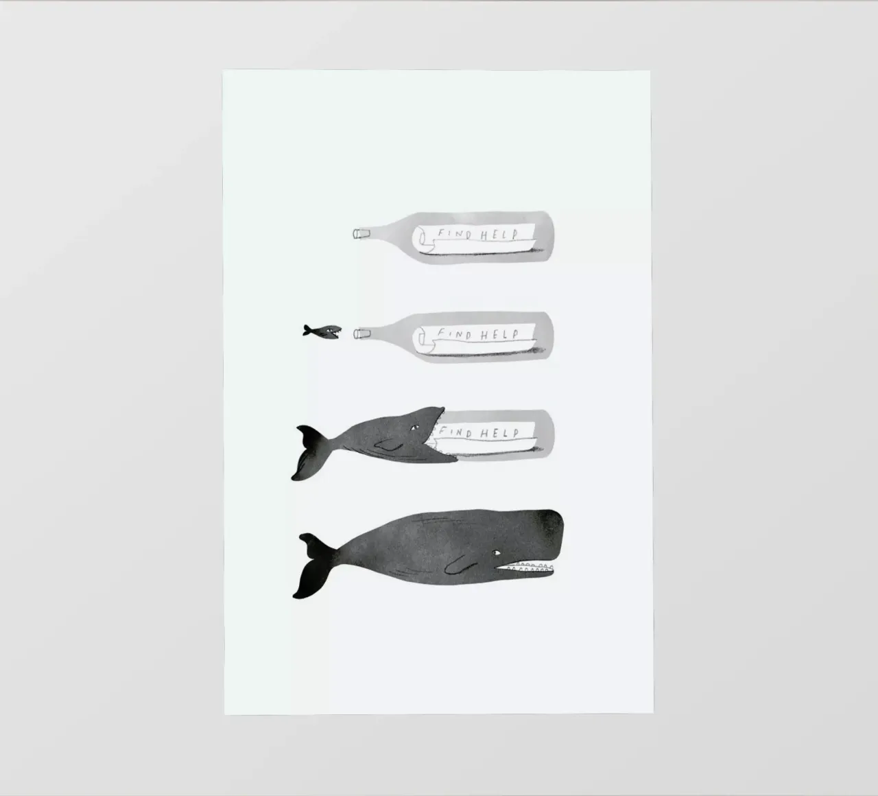 Message In A Bottle Backlit Folie von Jacques Maes