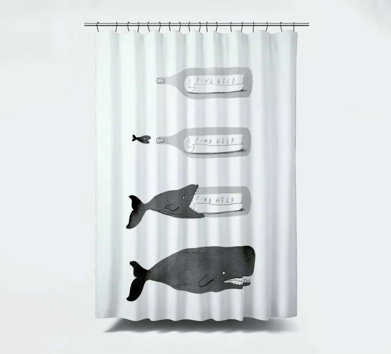 Message In A Bottle tenda da doccia da Jacques Maes