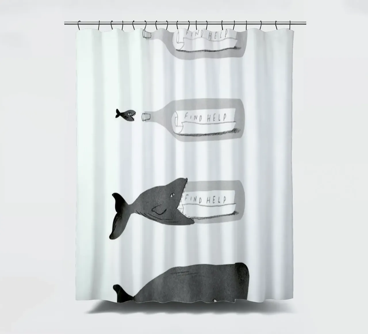 Message In A Bottle tenda da doccia da Jacques Maes