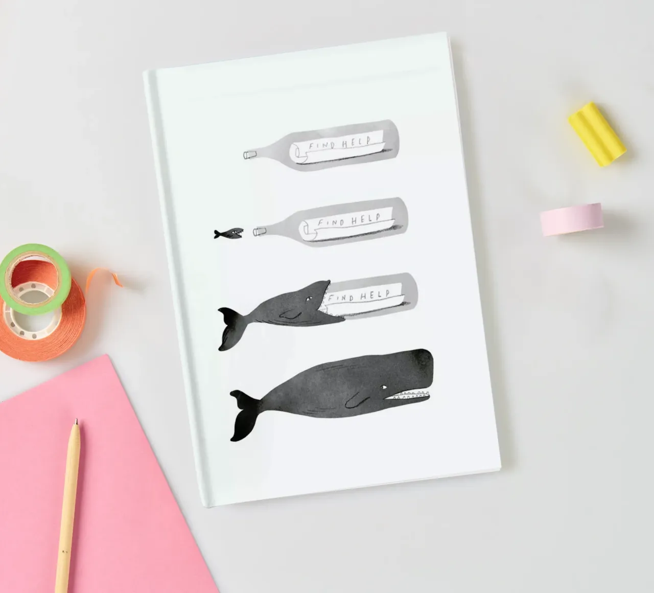 Message In A Bottle notebook by Jacques Maes