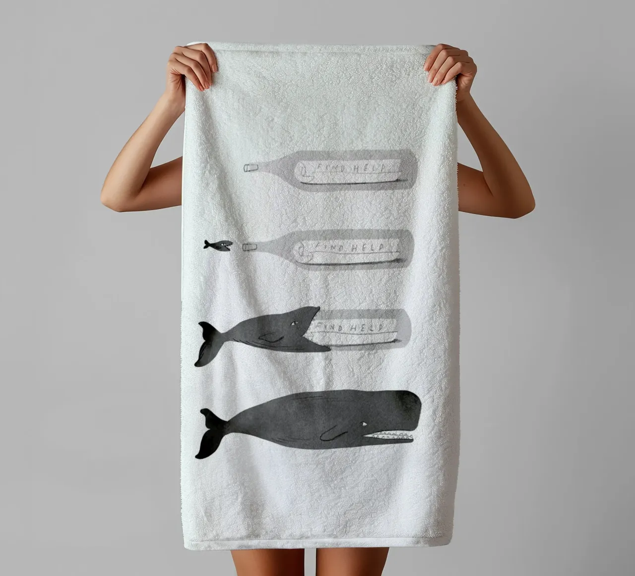 Message In A Bottle towel by Jacques Maes