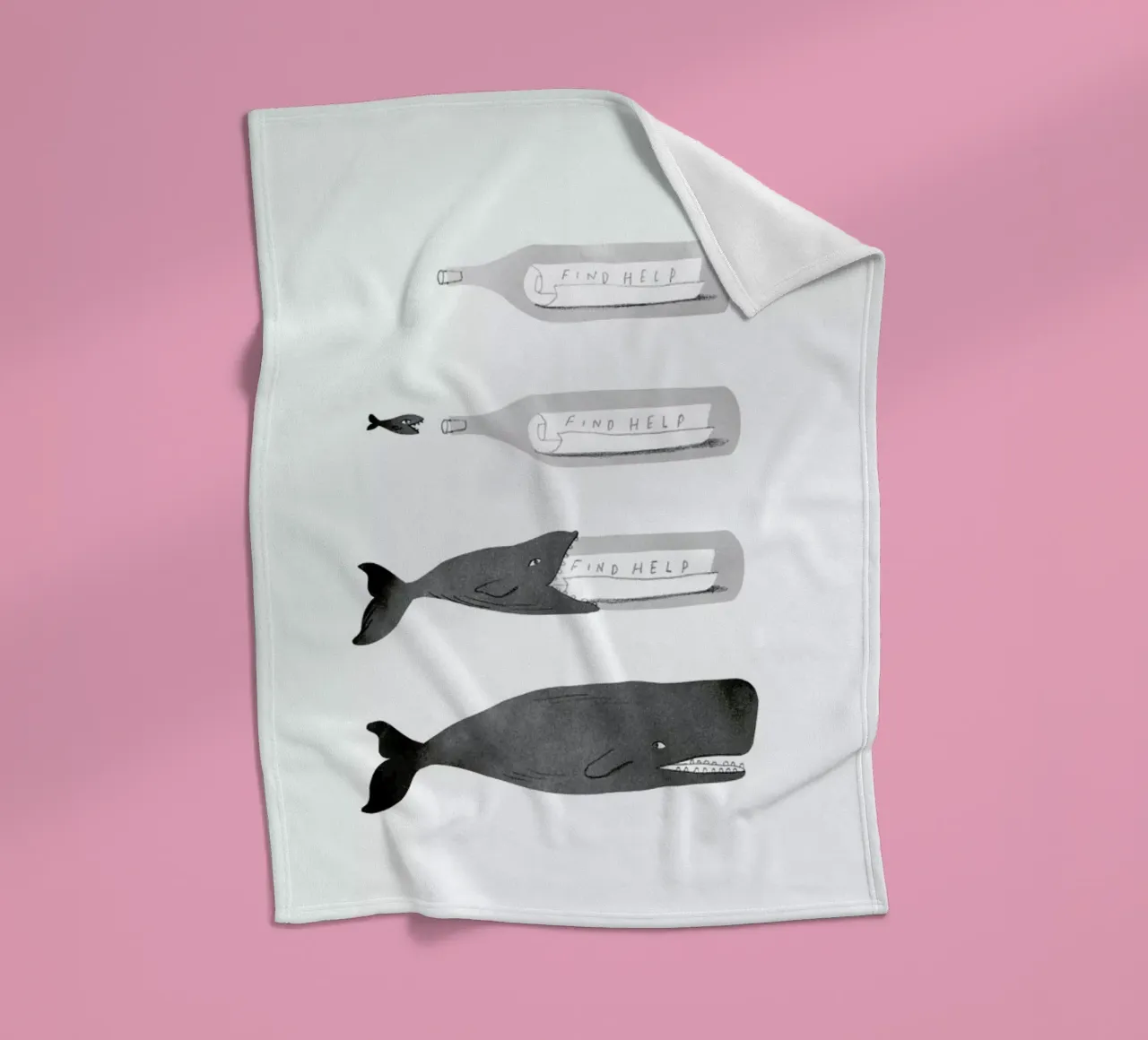 Message In A Bottle coperta in pile da Jacques Maes