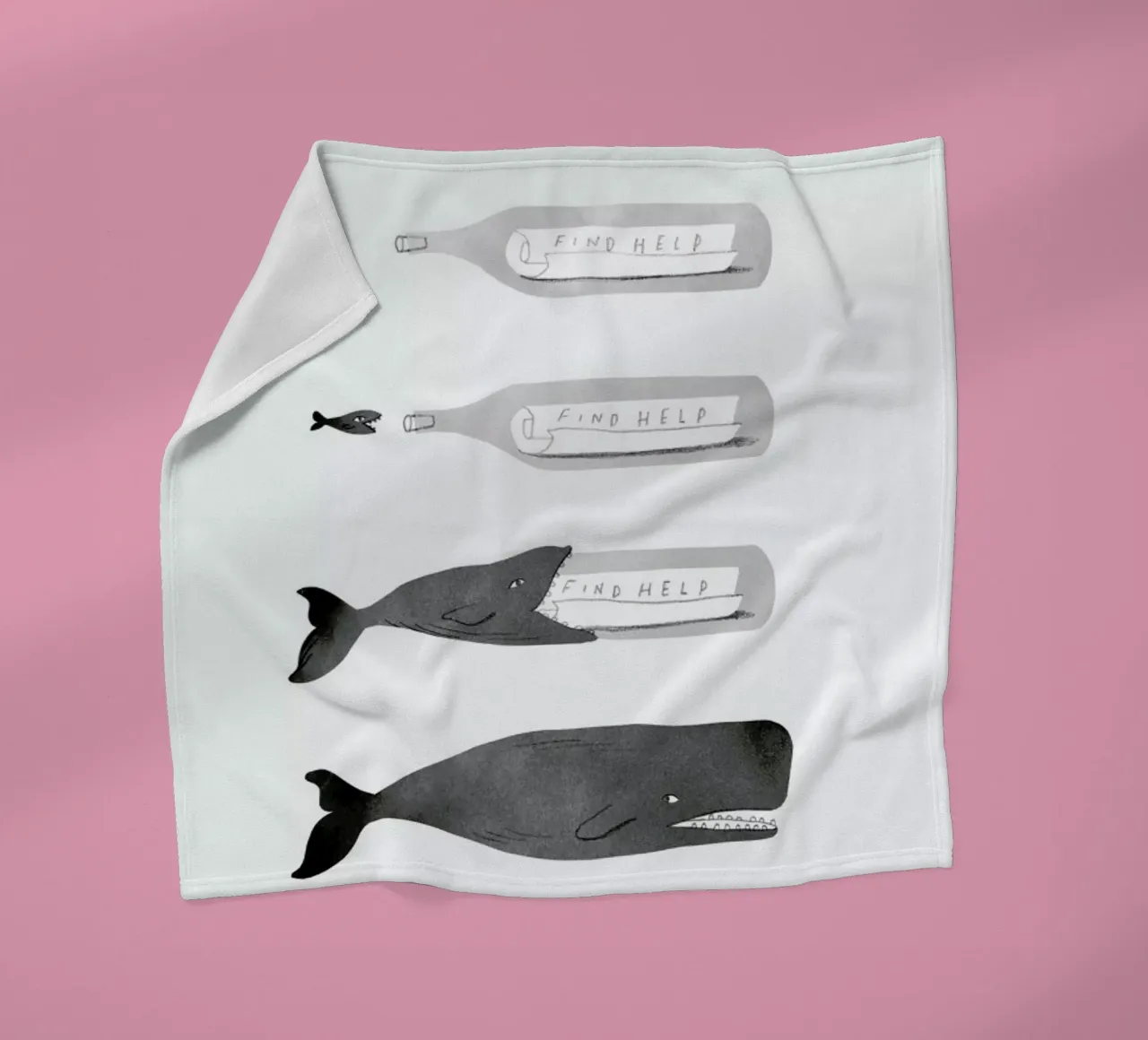 Message In A Bottle coperta in pile da Jacques Maes