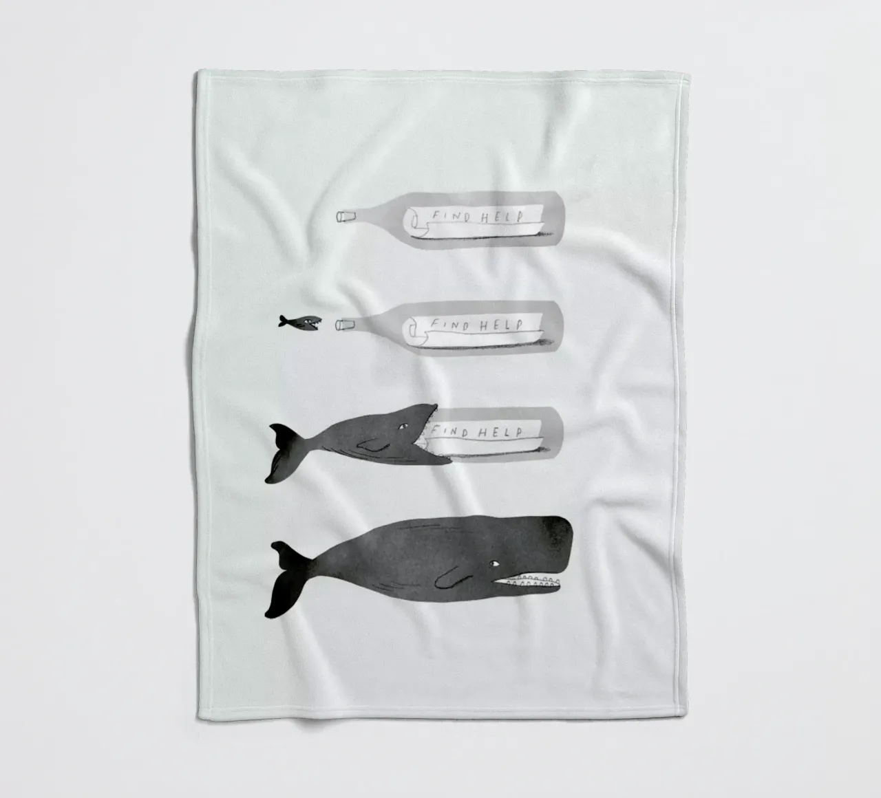 Message In A Bottle coperta in pile da Jacques Maes