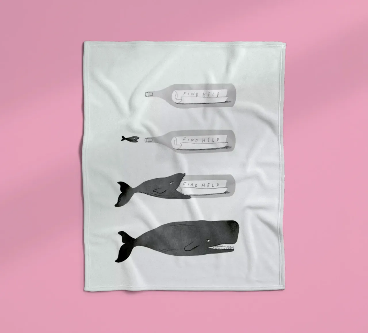 Message In A Bottle coperta in pile da Jacques Maes