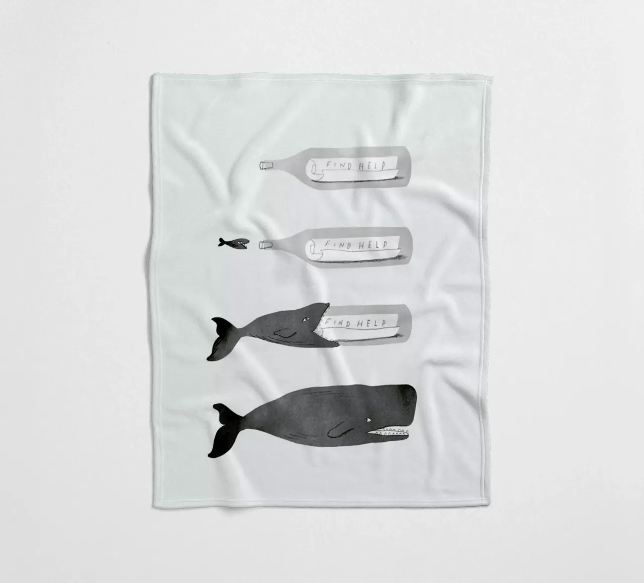 Message In A Bottle coperta in pile da Jacques Maes