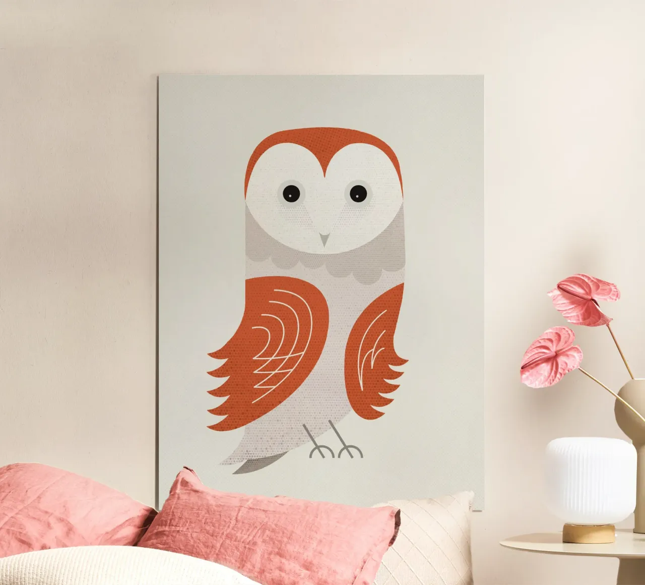 Whimsy Barn Owl poster by The Printed Sparrow