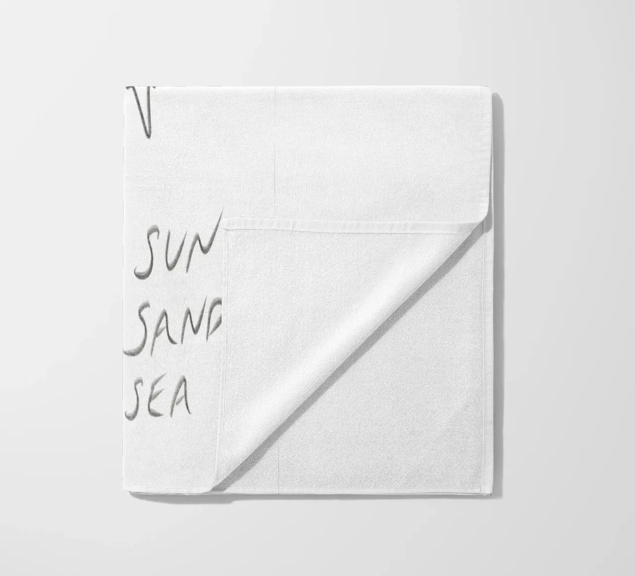 Line Art minimalista in bianco e nero Palma Sole Sabbia Mare telo mare da This Wild Soul - Illustration