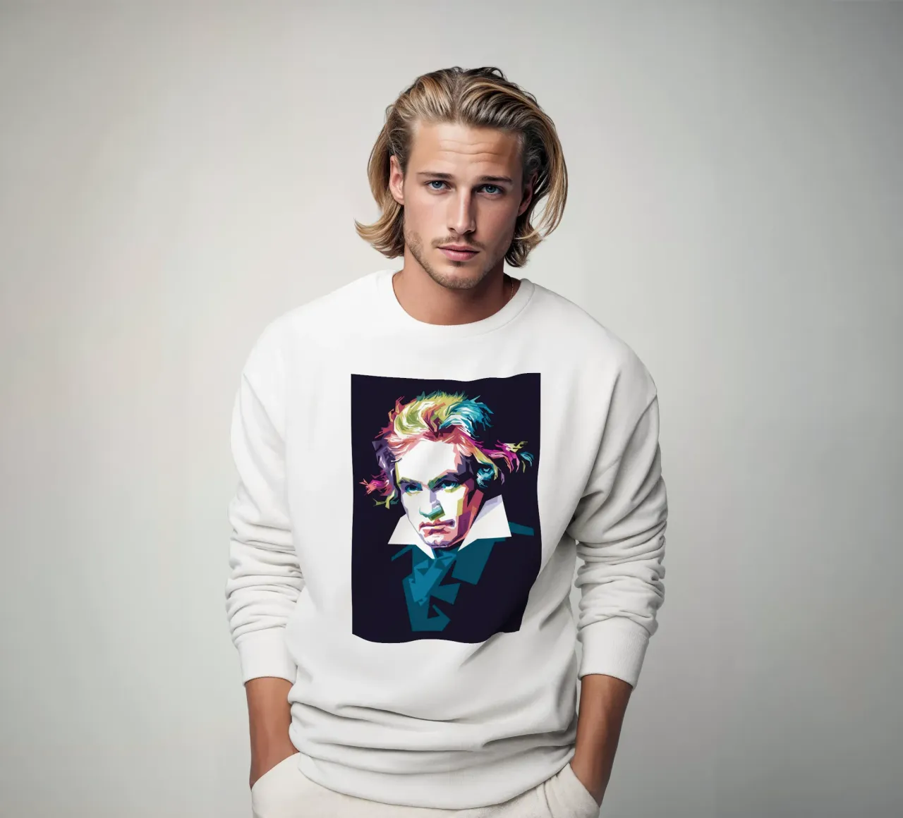 Beethoven in stile WPAP felpa da Alkahfsmart