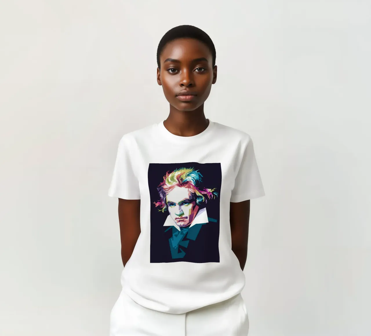 Beethoven in stile WPAP t-shirt da Alkahfsmart